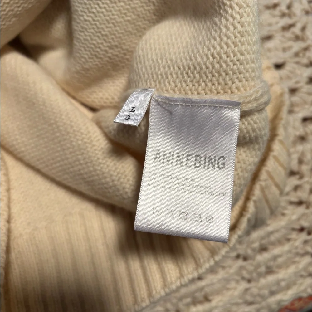 Anine Bing Cream and Black Striped Sweater 80% Wool - Picture 4 of 10